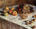 Stillleben Äpfel und Trauben Claude Monet